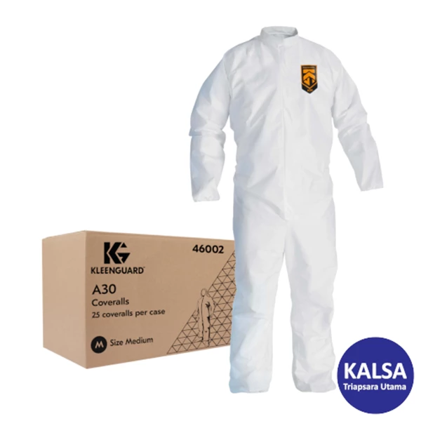Kimberly Clark 46002 Size M A30 KleenGuard Breathable Particle and Light Splash Protection Coverall
