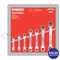 Kunci Ring Kennedy KEN-582-9750K 7-Pieces Inch AF 25° Offset Reversible Ratchet Ring Wrench Set