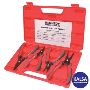 : Tang Kombinasi Kennedy KEN-558-6090K Set 4 Pieces Sprung Internal and External Straight Jaw Circlip Plier Set